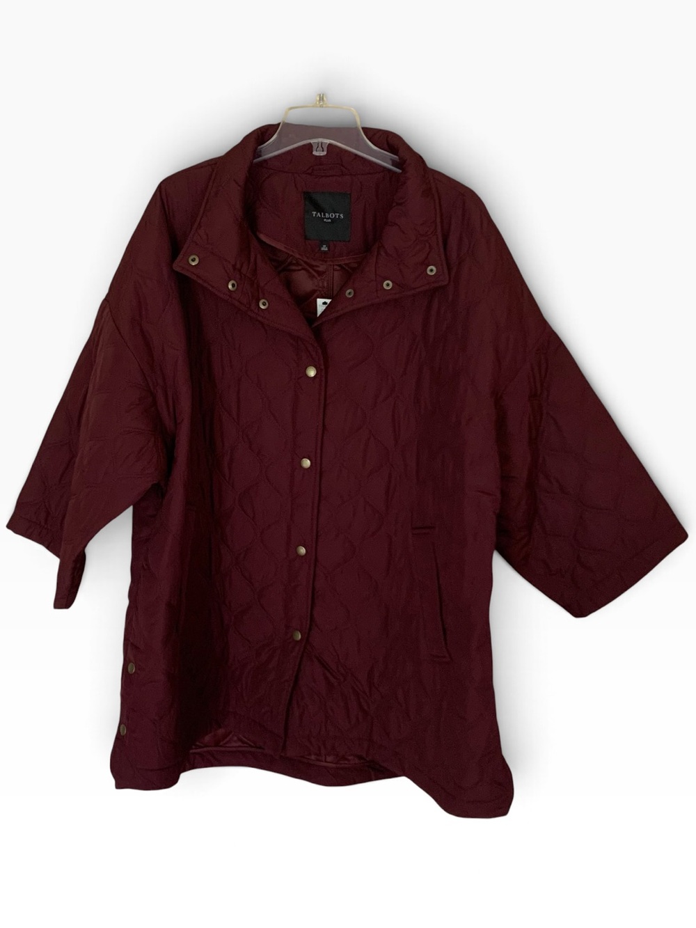 Talbots women Sz.2X Burgundy Caplet Jacket NEW
